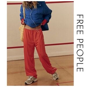 💥SALE Nwts-$100 FREE PEOPLE Roll With It Pants M *Flame Pants M Flattering Fit